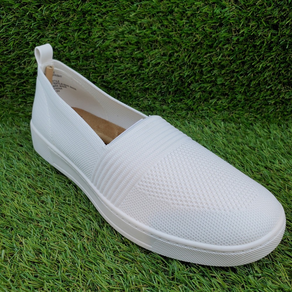 White Mountain Upright SIZE 8 Women's Knit Slip On Comfort Sneakers White
